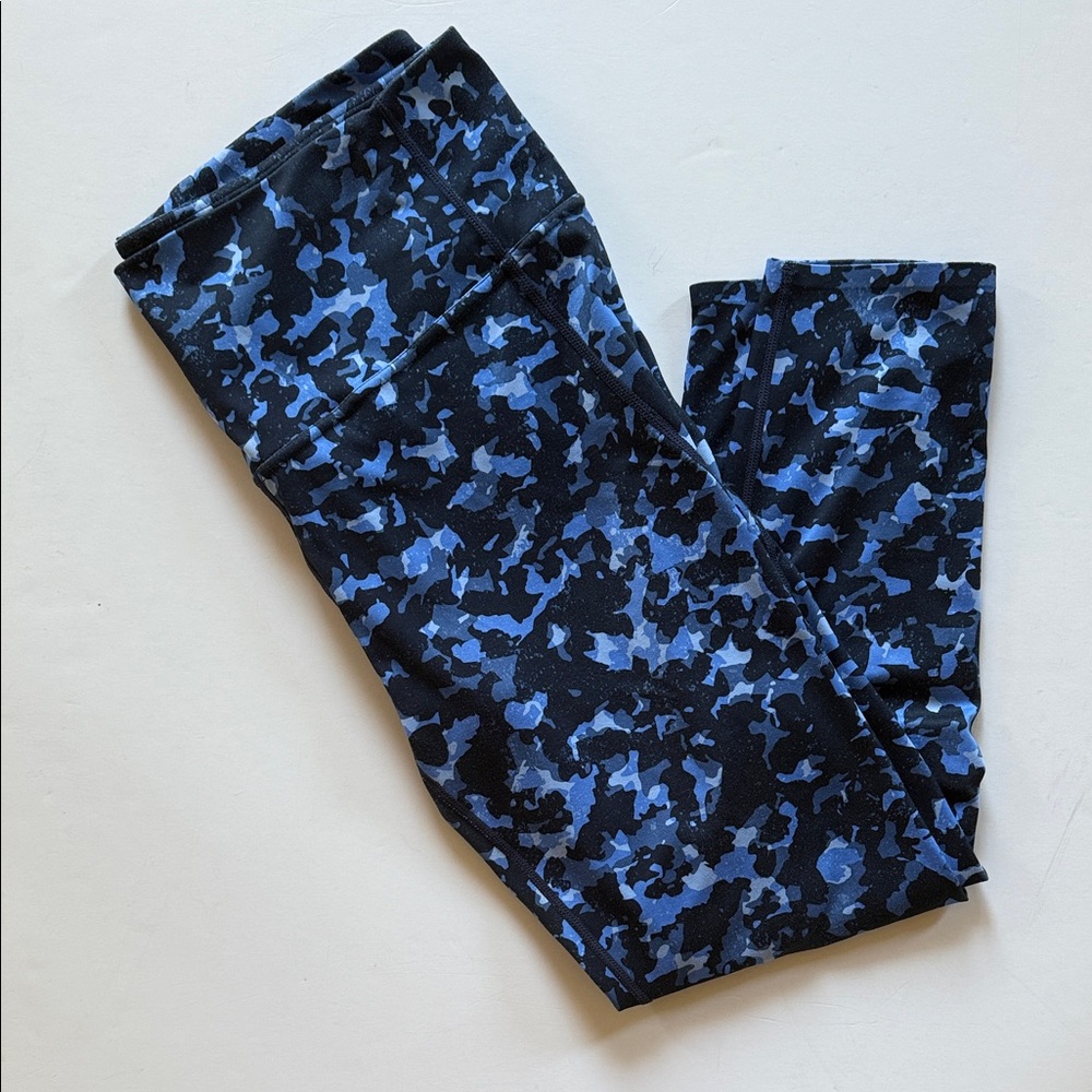 Zella Blue and Black Camouflage Leggings